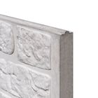 Beton Onderplaat Romeinsmotief Smal 3.5 x 26 x 184 cm Wit/Grijs - Type F