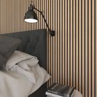 Akustikpaneler Floer XL væg- og loftpaneler - Rustik eg - interiør soveværelse
