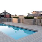 Fun-deck terrasseplanke komposit 23 x 138 mm grå-brun svømmebad terrasse