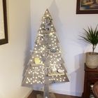 Houten kerstboom met LED lampjes
