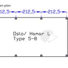 Support en béton - plan - Oslo/Hamar L type 5-8
