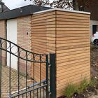 Gartenhaus mit Verkleidung aus Ayousholz thermisch modifiziert