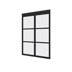 Glaswand steellook zwart 167 x 230 cm 