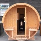 Sauna Fass mit offener Tür