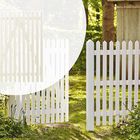 Smalle deur tuinhek dubbel wit gegrond 100cm breed gepunte lamellen