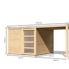 Cabane de jardin-qubic-2-abri-karibu-dimensions