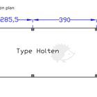 Support en béton - plan - Type Holten