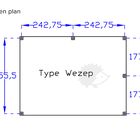 Supports en béton plan - Type Wezep