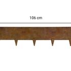Wovar Cortenstaal Borderrand 24 cm hoog, 106 cm lang, 1.5 mm dik - maten