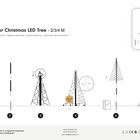 Arbre de Noël de 4 mètres avec mât - Fairybell - 640 lampes LED - Montage