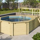 Karibu Holz Pool mit Sonnendeck Modell 1C - 480 x 400 cm
