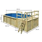Abmessungen Karibu Holz Pool Modell 4C mit Terrasse