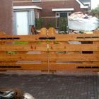 Luxe Inrijpoort Lariks Douglas 4 Planks Houten Poort Oprit - Zwart beslag