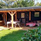 Pergola - Red Class - Poutres et poteaux - Red Class Wood met dichte wand 