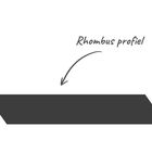 Rhombus profil für eine offene Fassadenverkleidung