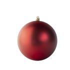 Grote kerstbal kunststof rood 12 cm