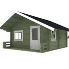 Interflex Plus Trekkinghütte mit Vordach Grün/Weiß beschichtet