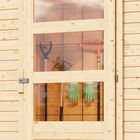 Gartenhaus Oburg 3 Karibu mit Überdachung Tür (detail)