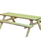 Table de pique-nique en bois imprégné - 8 places