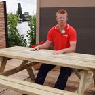 Picknicktisch mit Klappbänken Imprägniertes Holz 180 x 70 cm