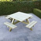 Picknicktafel vierkant luxe 8 persoons