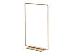 Metal rectangle on base 18x30cm gold