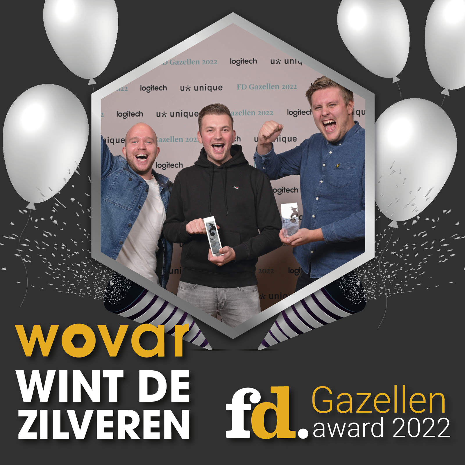 Wovar wint 2e zilveren FD Gazellen award!