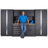 Werkbank 160 cm met bovenkast en twee gereedschapskasten 1