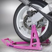 paddockstandaard achterwiel roze
