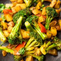 Broccoli met zoete aardappel 
