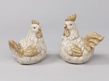Terracotta kip beige 9x9cm