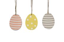 Houten Eihanger Met Konijn 5.5x7.4x0.4cm - 3 Stuks