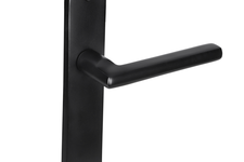 Deurklink zwart op schild met vlakke greep - Per Set.png