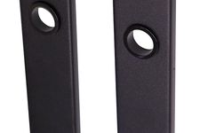 Deurschild zwart blind aluminium kortschild - Per set