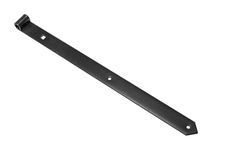 Penture droite noire 40 cm avec pointe moderne - Pour gonds 10 mm