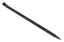 Penture noire avec déport et trous carrés 100 cm - Pointe rustique