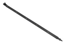 Penture noire avec petite courbure d'angle avec trous carrés 120 cm - Pointe rustique