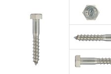 Coach screws stainless steel M10 x 50 mm - Per piece