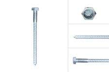 Franska Träskruvar Förzinkad M12 x 150 mm - 10 styck