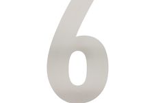 Huisnummer RVS 30 cm nummer 6 - Per Stuk