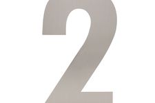 Huisnummer RVS 30 cm nummer 2 - Per Stuk