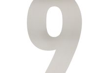 Huisnummer RVS 50 cm nummer 9 - Per Stuk