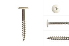 Farbkopfschrauben weiß Edelstahl 4,8 x 38 mm - Dose 100 Stück