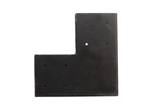 Conector negro de pérgola para 2 postes de 12 x 12 cm (modelo cerrado)