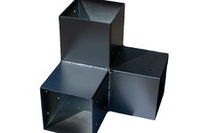 Pergola Eckverbindung schwarz für 12 x 12 cm Balken - Pro Stück