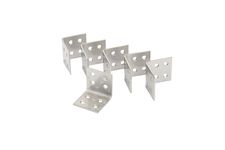 Fence Corners 40 x 40 mm Galvanized Garden Screen Fittings - 6 Pieces