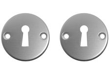 Sleutelgat rozet aluminium rond - Per set