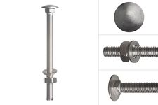Carriage bolt stainless steel complete M10 x 120 mm