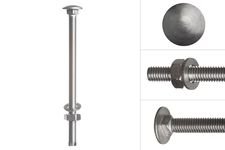 Carriage bolt stainless steel complete M10 x 150 mm