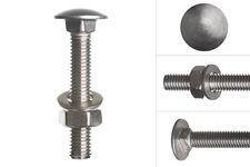 Carriage bolts stainless steel complete M10 x 60 mm